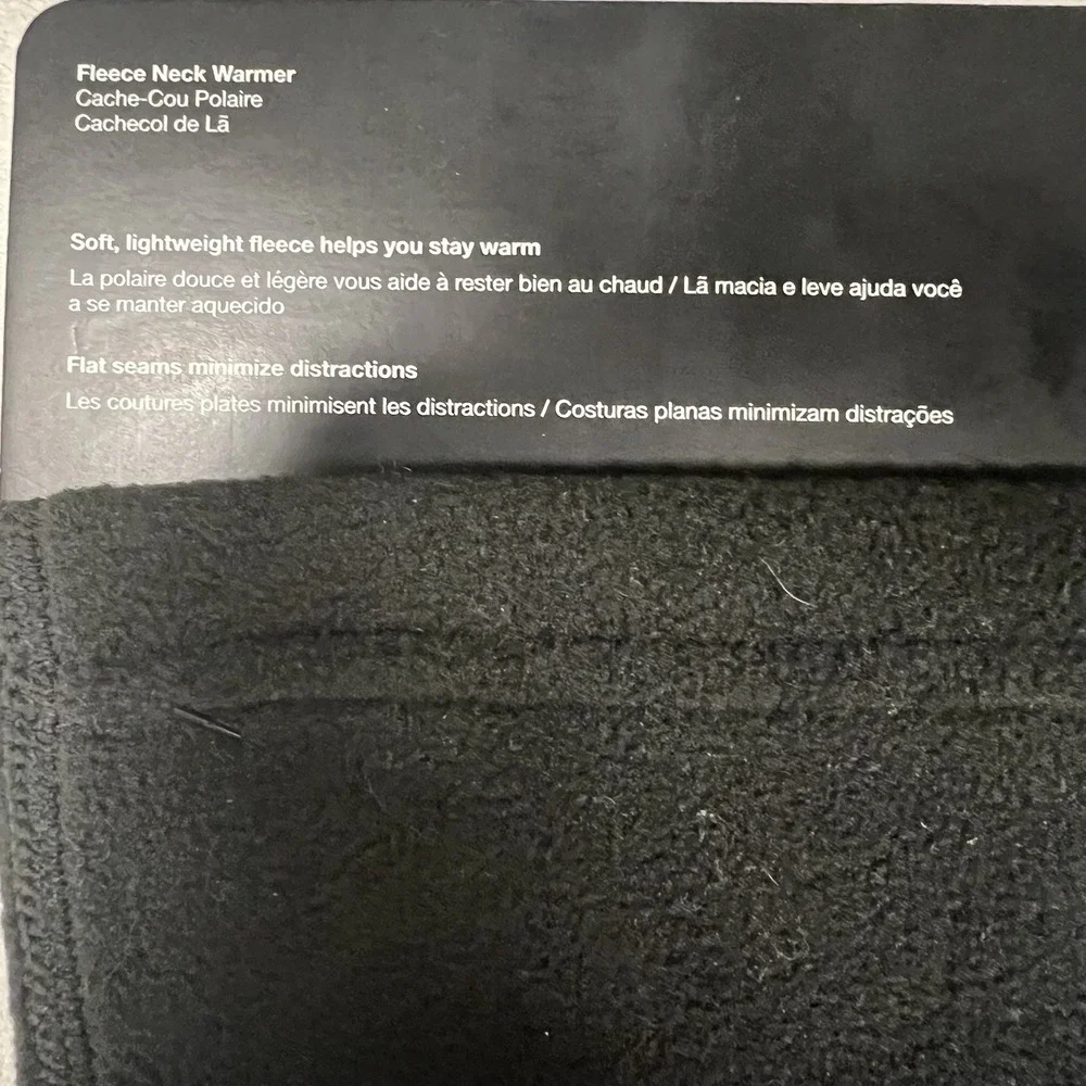 Nike‎ Fleece Neck Warmer Black White Running Gaiter Face Mask Scarf
